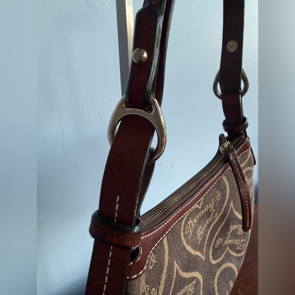 Dooney & Bourke Brown Heart Shoulder Bag - Picture 8 of 9